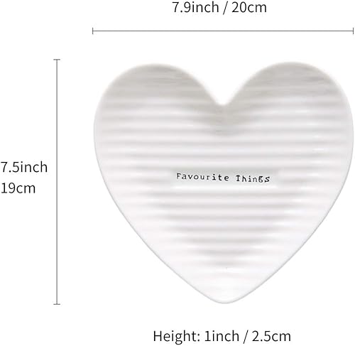 Miniatura 2 de SURVEEL 4 platos de cerámica con forma de corazón para cena, ensalada de carne de 7.9 pulgadas, plato de postre blanco, duradero, apto para