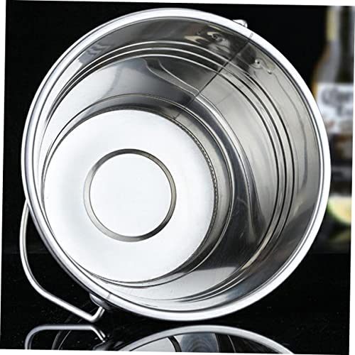 Ciieeo 1 Conjunto De Balde De Gelo De Aço Inoxidável Banheira De Metal Para Bebidas Balde De Gelo Is