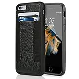 iPhone 6/6s Wallet Case, ZVE iPhone 6s case Card Holder, iPhone6 case with Credit Card Holder & ID Card Slot-Apple iphone6/6s-Durable Shockproof Cover for Apple iPhone6 Black-Black