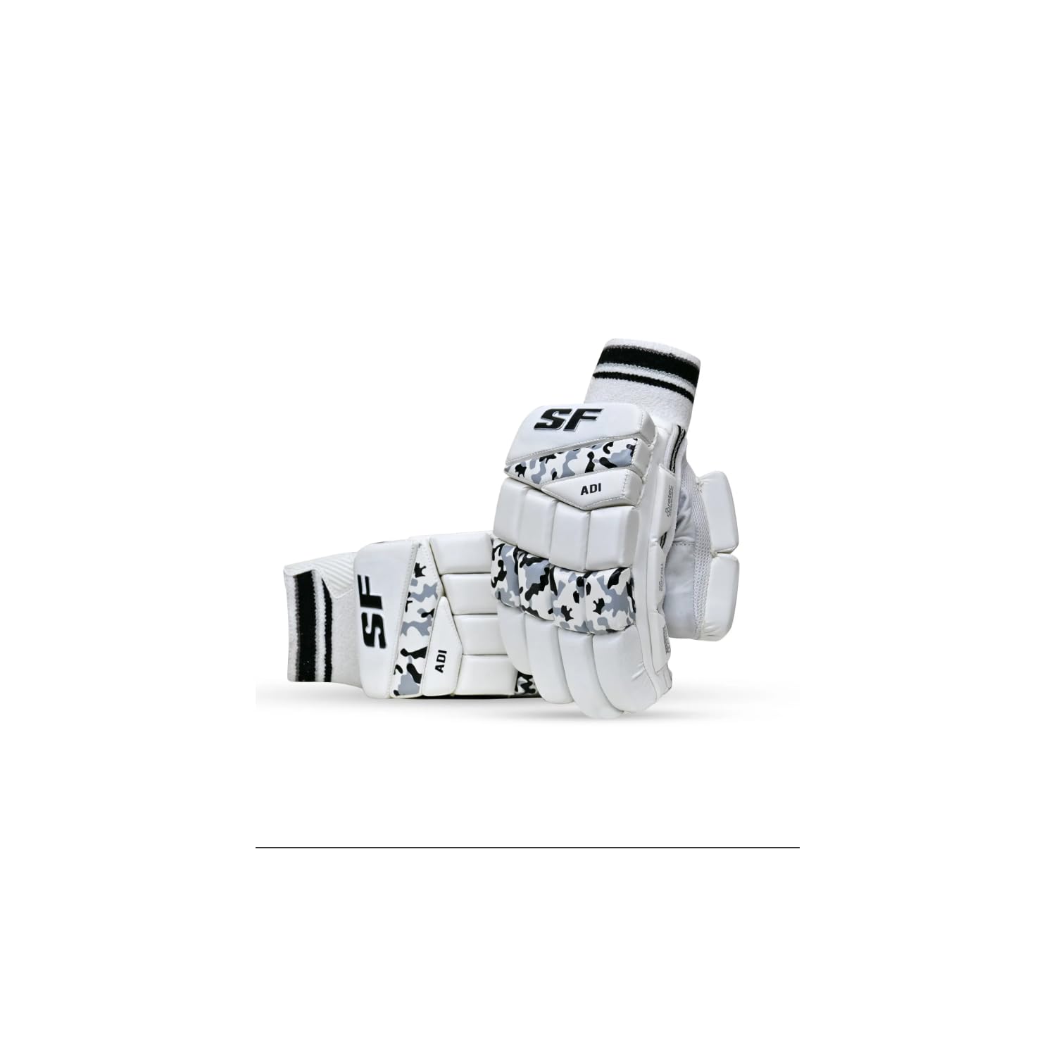 STANFORD UNIVERSITY(スタンフォード大学) SF Camo ADI Cricket Batting Gloves, Right Hand, White with Camouflage Pattern, Leather Ball Protection, Lightweight Foam Padding, Breathable Palm Grip, for Boys-image-42