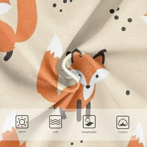 Toddlers Underwear Floral 2t Cotton Cute Panties Girl Stylish Undies Kids Briefs Cute Foxes Black Spots Beige3