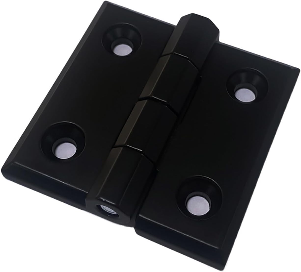 Industrial Electric Box Door Hinges 50 * 50 60 * 60 40 * 40 * 5mm M5 M6 Chrome Finish Black Gate Hinge 1Pcs(White,50 * 50-Hole)