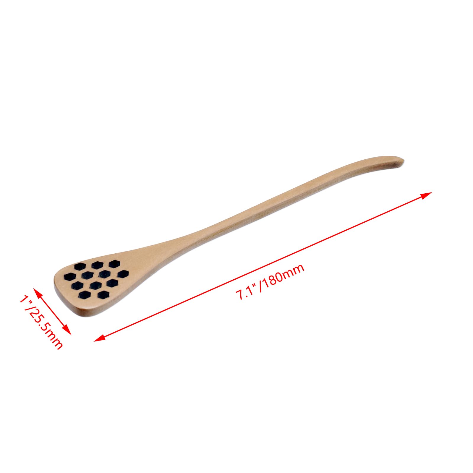 Pastlla 5pcs Wooden Honey Dipper Stick 7 Inch Coffee Stirring - View #3