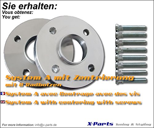 40mm Spurverbreiterung 4x108 NLB 63,4mm 20mm pro Seite inkl Stehbolzen