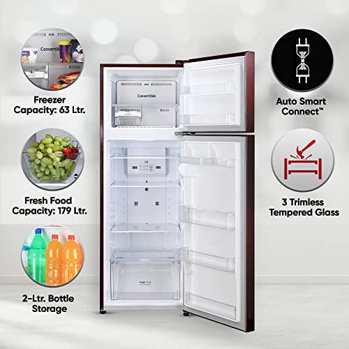 Image of LG 242 L 2 Star Smart Inverter Frost-Free Double Door Refrigerator Appliance (2023 Model, GL-N292BSEY, Scarlet Euphoria, Smart Connect)