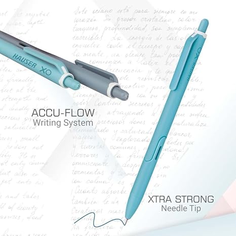 Hauser XO RT Retractable Ball Pen | Sleek Body & Minimalistic Design | Matt Finish & Solid Body Type | Low Viscosity Ink With Ultra Durable Tip | Blue Ink, Set Of 10 - Image 8