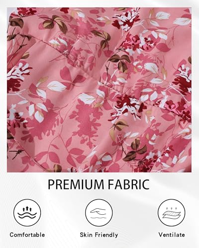 Image of Womens Wrap V Neck Short Sleeve Dress 2025 Summer Floral Boho Dress Ruffle A Line Flowy High Low Midi Dresses