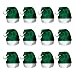 (12 Pack) Green Felt Christmas Santa Hats