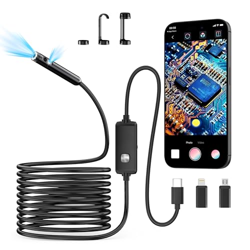 [Dual-Lens] Endoscope Camera with Light,1920P HD Borescope with...
