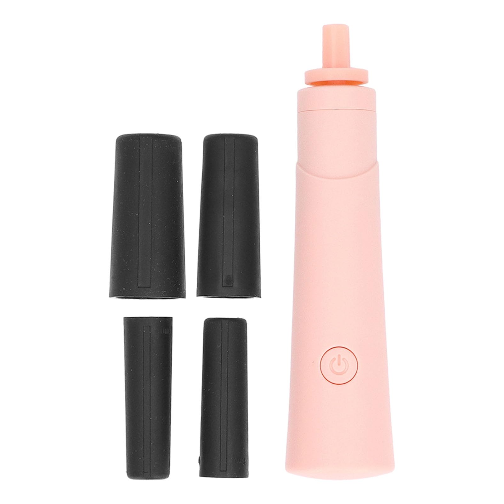 Mezclador eléctrico de laca de uñas portátil de 2500 RPM para pegamento de pestañas y esmalte de uñas con 4 tamaños de calibre, negro (rosa)
