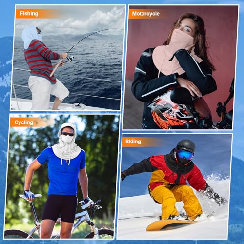 Image of Funtery Summer Cooling Balaclava Mask, UV Protection Hood Mask Breathable Cycling Face Cover Full Head Scarf for Men Women