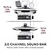 GOgroove Computer Speaker Mini Soundbar - USB Powered PC Sound Bar with Easy Setup Wired AUX, Stereo Audio, Microphone Port, Volume Control Knob, Under Monitor Design for Desktop (White)