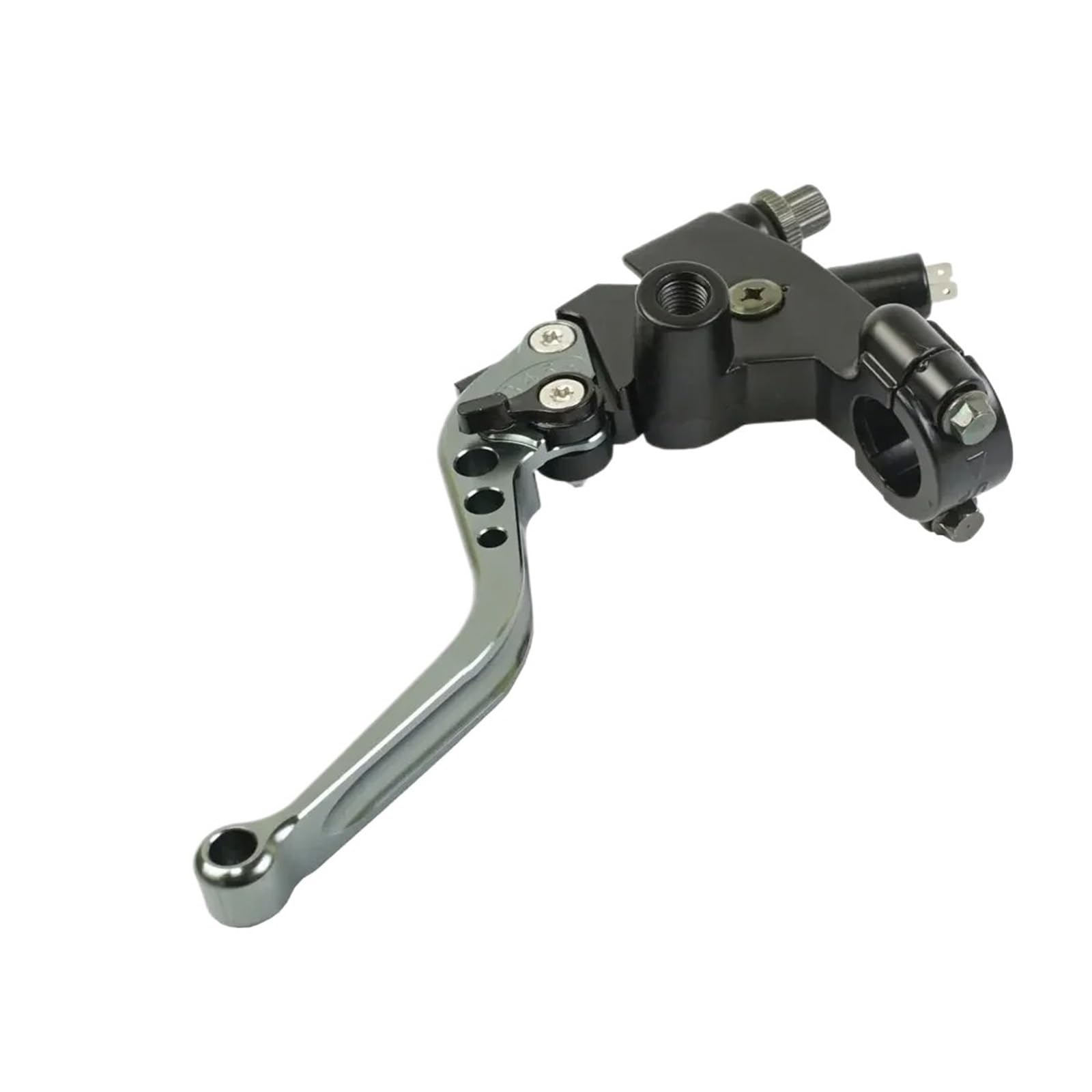 Hguvsjd 7/8" 22mm CNC Aluminum Alloy Moto Front Brake Clutch Master Cylinder Hydraulic Pump Lever Motorcycle Brake Lever(Clutch Grey)