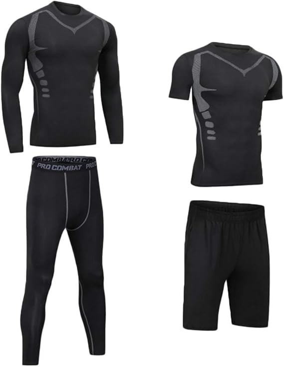 Amazon コンプレッションウェア メンズ スポーツウェア ランニングウェア セット トレーニングウェア 上下セット Tシャツ 長袖 半袖シャツ ハーフパンツ タイツ 春 夏 秋 2点セット コンプレッショントップス 通販