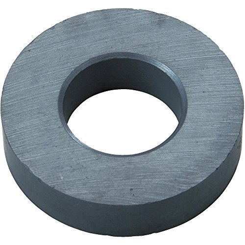 TRUSCO TF18RA-10P Ferrite Magnets, Outer Diameter 0.7 inches (17.5 mm) x Thickness 0.1 inches (3 mm), Pack of 10