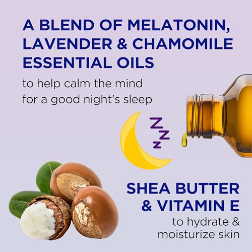 Dr Teal's Sleep Body Lotion, 24-Hour Moisture, with Melatonin, Lavender & Chamomile Essential Oils, 8 fl oz (Pack of 3)