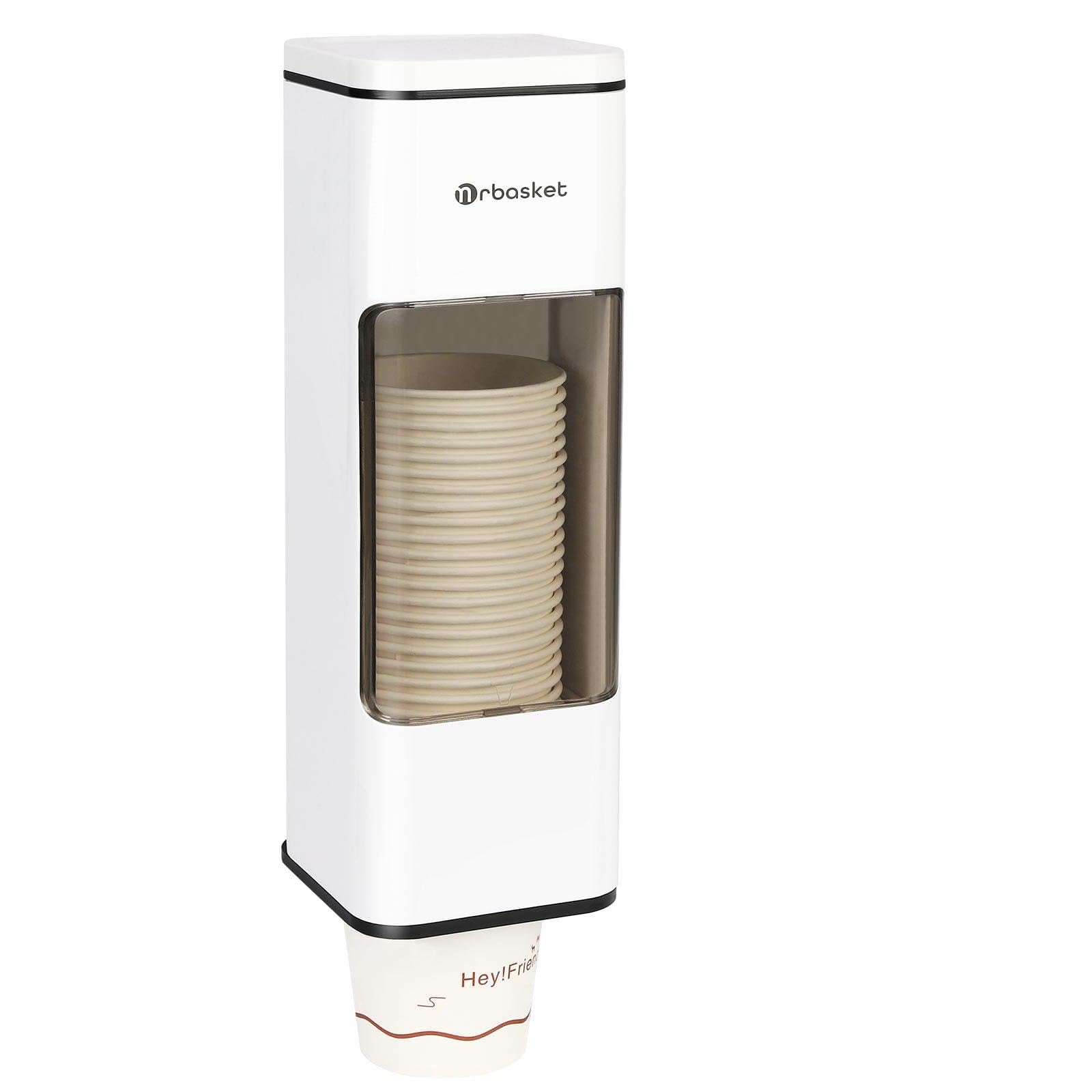Dispensador magnético de vasos de papel, soporte magnético para tazas, soporte de taza de papel desechable, dispensador de taza de café desechable, taza de plástico extraíble para encimeras, cocina