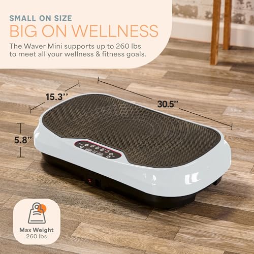 Image of Lifepro Waver Mini Vibration Plate for Lymphatic Drainage - Whole Body Vibrating Platform Exercise Machine for Muscle Toning & Recovery with Remote & Resistance Bands, Max Load 260 lb