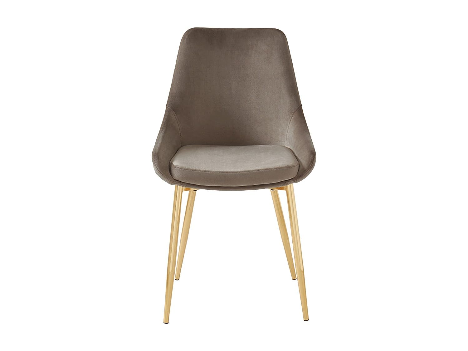 Vente-unique Masurie 6 StÅhle ? Samt und vergoldetes Metall ? Taupe