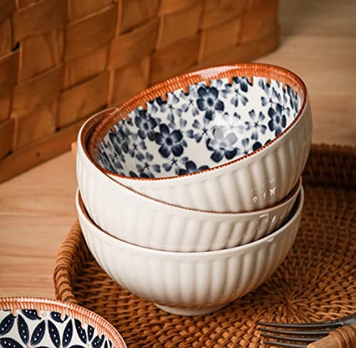 Image of Porcelain Bowls Set, 300 ML Serving Bowls Cereal, Salad, Pasta, Soup, Dessert, Suitable for Restaurant & Kitchen, Dishwasher Microwave & Oven Safe for Dining (4 -Piece)