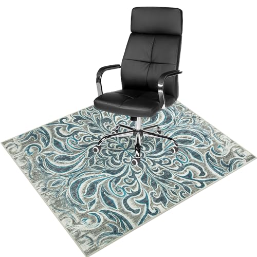 Anidaroel 48\"x60\" Chair Mat for Hardwood Floor & Tile Floor, Office Chair Rug for Rolling Chair, Desk Chair Mat for Hard Floors, Anti-Slip Computer Gaming Chair Mat, Easy to Roll