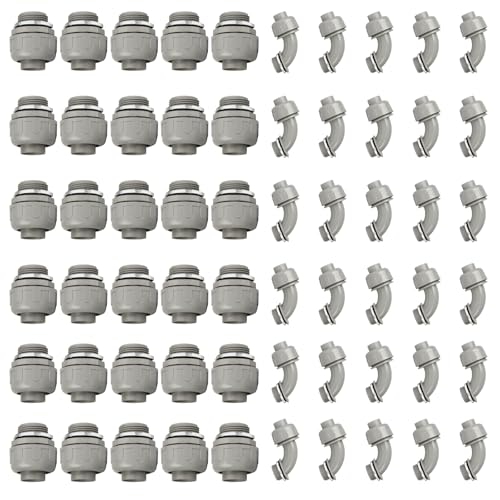 Conectores de conducto herméticos de 1 pulgada NPT con codos de 90 grados y rectos