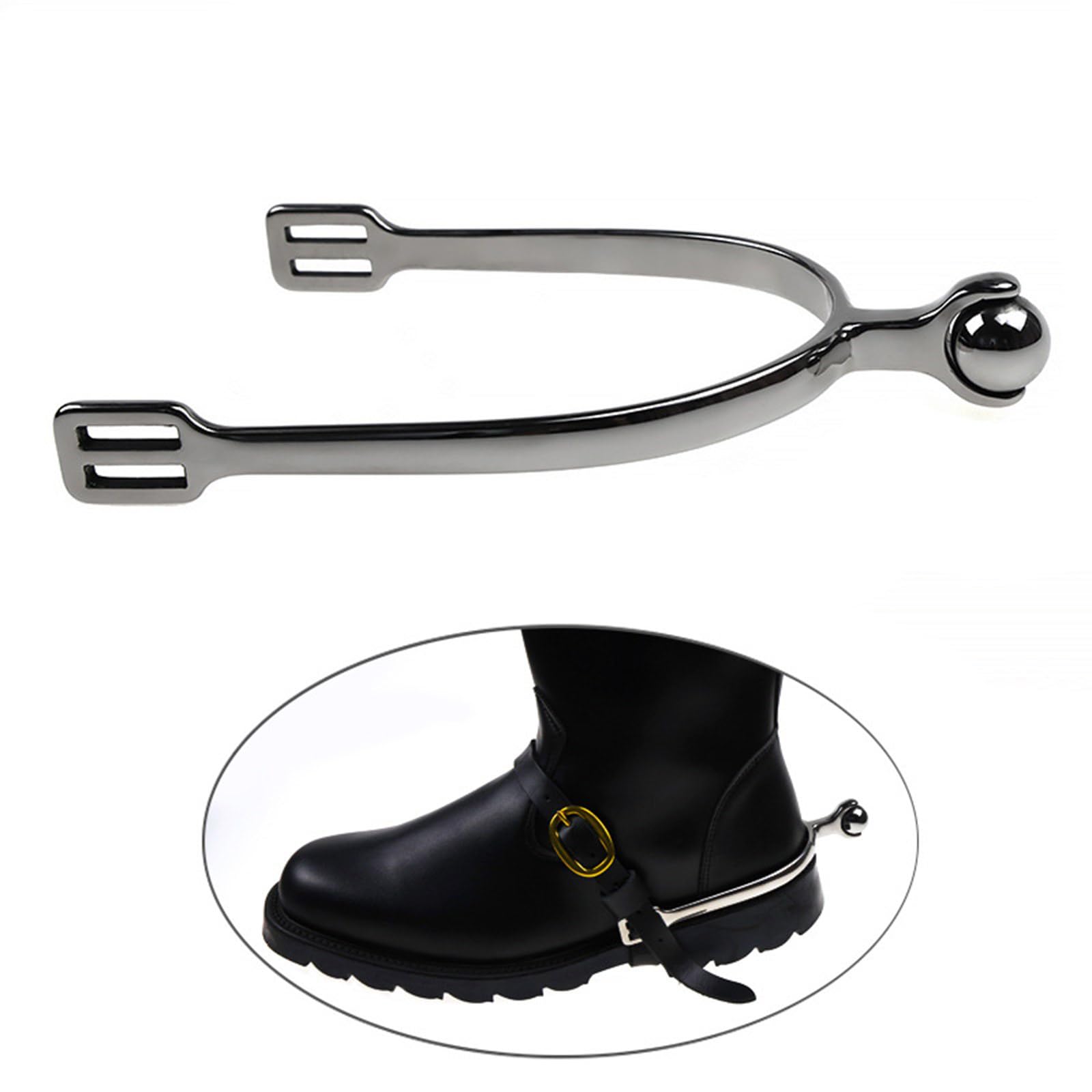 Éperon Équestre en Acier Inoxydable Haute Résistance Styles Anglais pour Équitation De Précision Accessoires De Cyclisme
