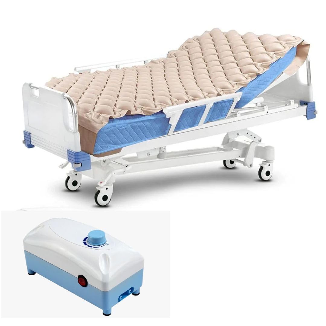 Sara+Care Anti-Decubitus & Anti-Bedsore Air Mattress with Alternating Pressure Pump for Patient Care | Bedsore Relief Inflatable Bed with Compressor | 1-Year Warranty