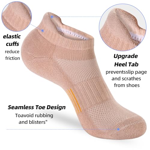 Image of ATBITER Women's Ankle Socks Cushioned Running Athletic No Show Socks-6Pairs