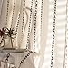 Deeprove Black and White Boho Curtains 84 inches Length for Living Room Bedroom Nursery, Vintage Chic Bohemian 84 inches Long Stripe Embroidery Farmhouse Tassel Privacy Window Decor W52 x L84, 1 Panel