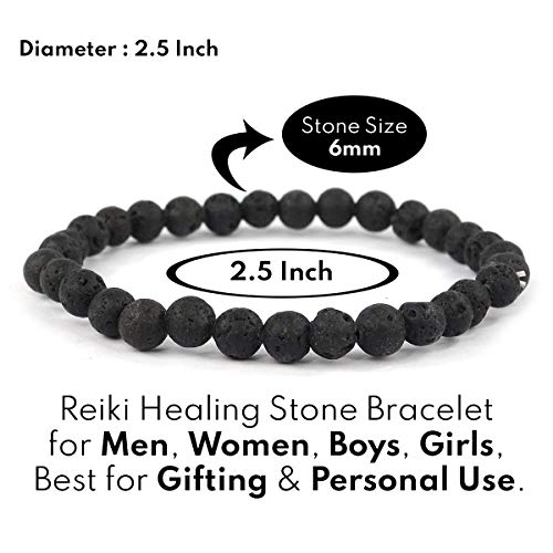 Image of Reiki Crystal Products Certified Natural Crystal Stone Bracelet 6 mm Round Beads for Men & Women | Premium Gemstone Jewellery Collection | Reiki Charged | Multiple Stone Variants Available