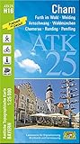  ATK25-H16 Cham (Amtliche Topographische Karte 1:25000): Furth im Wald, Weiding, Arnschwang, Waldmünchen, Chamerau, Runding, Pemfling (ATK25 Amtliche Topographische Karte 1:25000 Bayern)