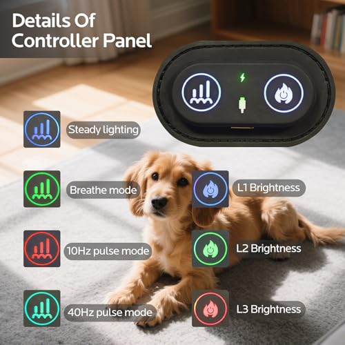 Red Light Therapy for Dogs,Wearable Infrared Light Therapy Belt for Pets Wounds Repair,Joint & Back Pain Relief,12.8 × 6.8 in 660/850 nm 80-LED Pad - Image 7