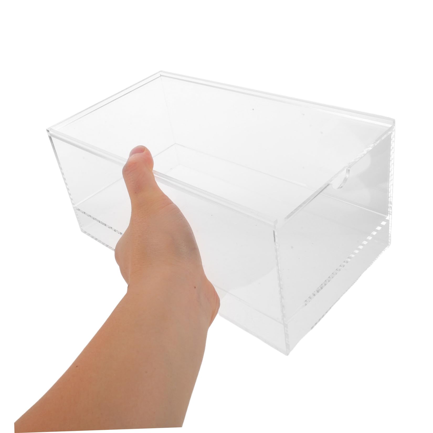 Scatola in Acrilico Trasparente per Tessere Mahjong e Carte | Design a Doppio Strato con Coperchio Scorrevole, Bordo Arrotondato, per Serate di Gioco e Scaffali
