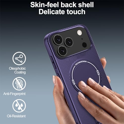 Coque iPhone 17 Pro Max Asuwish pour regarder des vidéos avec support rigide carbone