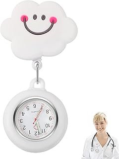 Relógios Fob para Enfermeiras | Relógio de bolso antigo - Relógio de enfermeira retrátil com segunda mão para enfermeiras relógio de lapela com clipe relógio digital bonito relógio de bolso para Bc