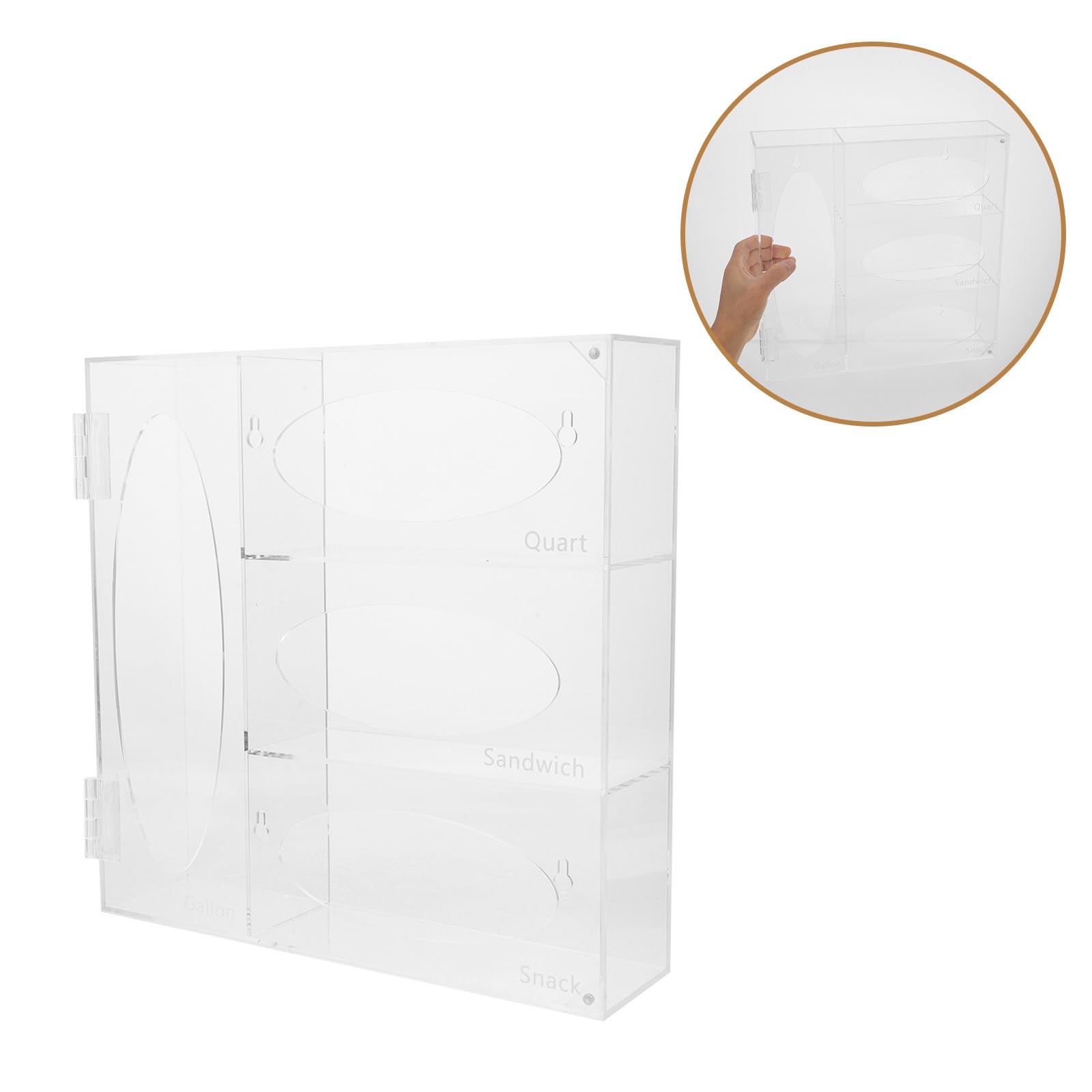 PRETYZOOM Dispenser Rapido Trasparente Guanti in Acrilico per e da Parete Design Minimalista Accesso per Ambienti Professionali e Laboratori