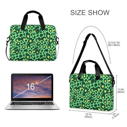 Bolso para laptop con cierre y correa 15.6" estampado leopardo miniatura 5