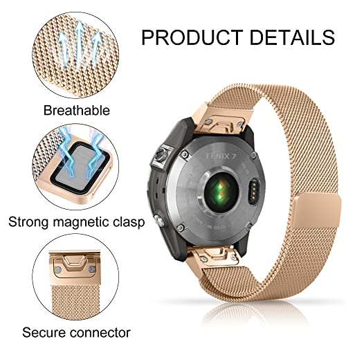 Niboow QuickFit 22mm Strap for Garmin Fenix 8 47mm/Fenix E 47mm/Fenix 7 Pro Solar/Fenix 7/Epix 2 Pro 47mm - Image 2