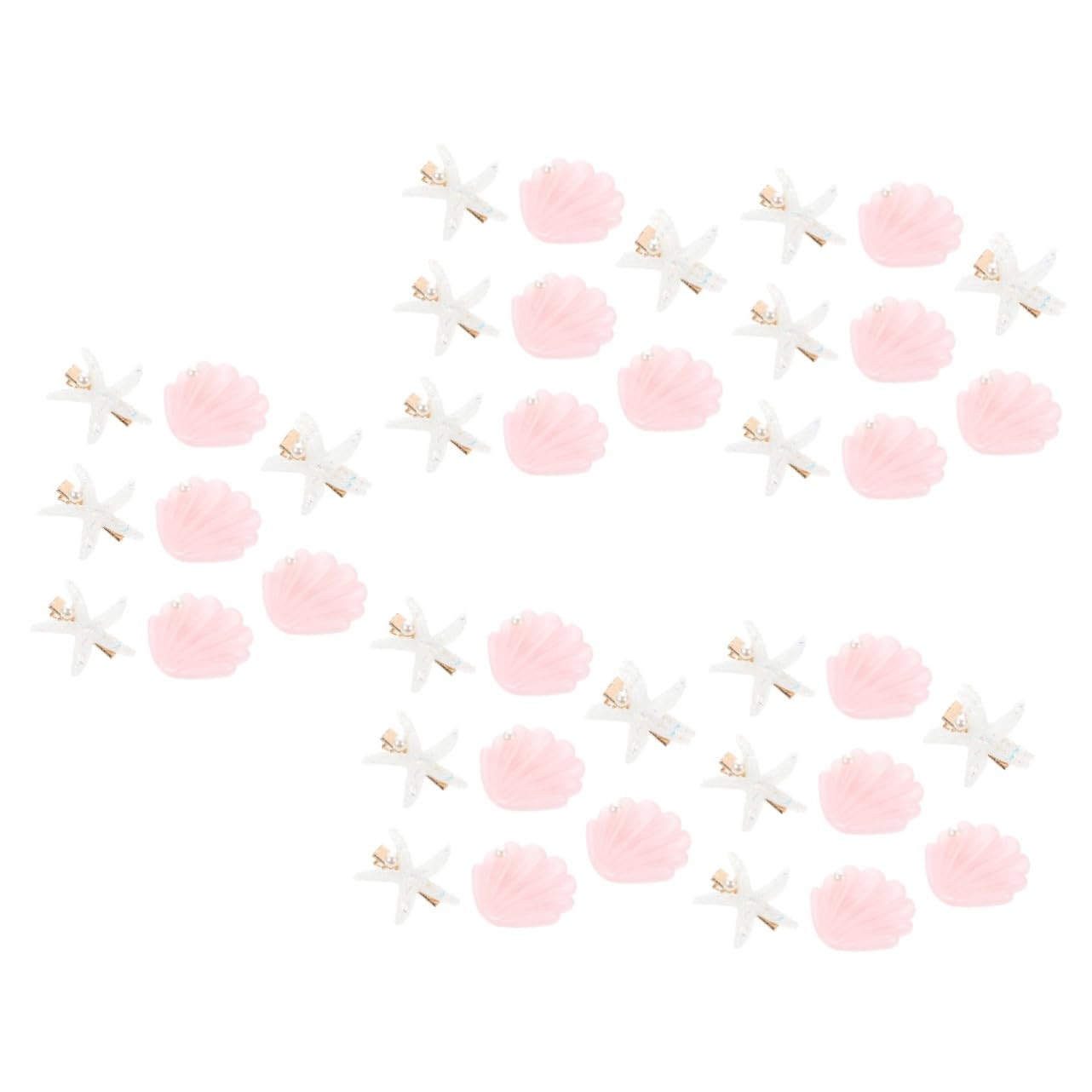 MAGICLULU 40 Pz Fermaglio per a forma di stella marina perlati accessori a sirena per donna fermacapelli natalizi molletta tiara fermaglio per con perle nozze clip