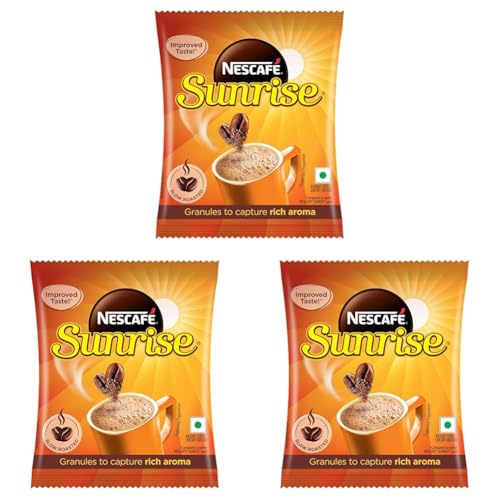 Image of New right Title : Sunrise Instant Coffee Powder by Nescafe | Rich Taste & Aroma For The Perfect Start To Your Day | Coffee Chicory Mix | 500g Pouch fine blend coffee [60%] & chicory [40%] (Pack of 3)