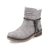 Rieker donna Stivaletti Y7463, signora Bottini,boots,stivaletti,stivaletto,piatto,grigio (grau , 40),37 EU , 4 UK
