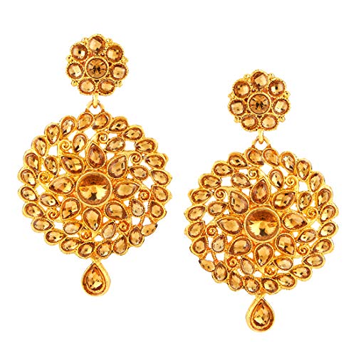Image of Aheli Elegant Indian Faux Kundan Studded Choker Necklace with Maang Tikka Set Ethnic Wedding Wear Bharatanatyam jewellery set Gift for Women