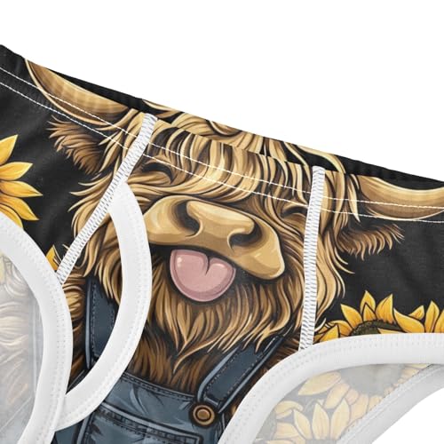 ODAWA Cow Sunflowers Cute Soft Toddler Cotton Underwear Tagless Boys 2T Underwear4