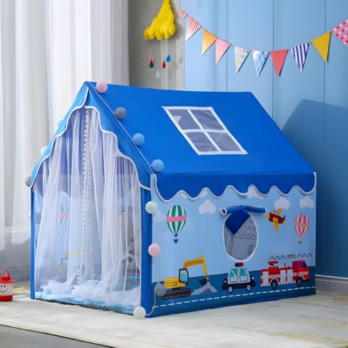 Image of XEMOX, Light Weight Kids Play Tent House - Fun, Foldable, and Durable for Indoor & Outdoor Toys for 3 to 10 Year Old Kids (JCB 01)