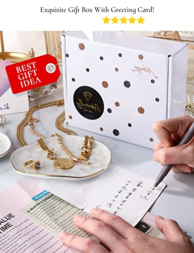 Aisbugur Jewelry Dish Set Of 2, Large Jewelry Tray For More Jewelry Ring Dish Jewelry Bowl With Beautiful Package And Greeting Card Perfect For Birthday Gifts For Women thumb #1