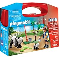 Playmobil 70105 City Life Panda Caretaker Large Carry Case Set, Fun Imaginative Role-Play, PlaySets Suitable for Children Ages 4+