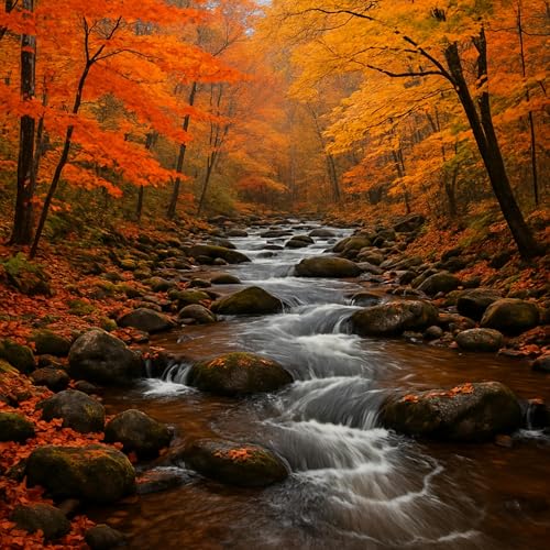 Fall Foliage River Sounds | Relaxing Autumn Stream for Deep Sleep cover art