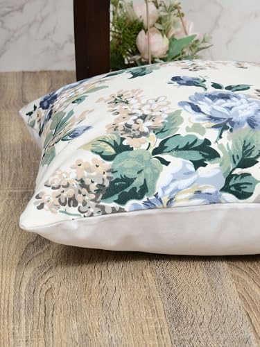 Image of Clasiko Premium Duck Cotton Decorative Throw Cushion Covers for Sofa Living Room ; Set of 5; 12x12 Inches; Spring Meadow