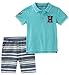 Tommy Hilfiger Baby Boys 2 Pieces Polo Shorts Set, Blue Radiance, 6-9 Months